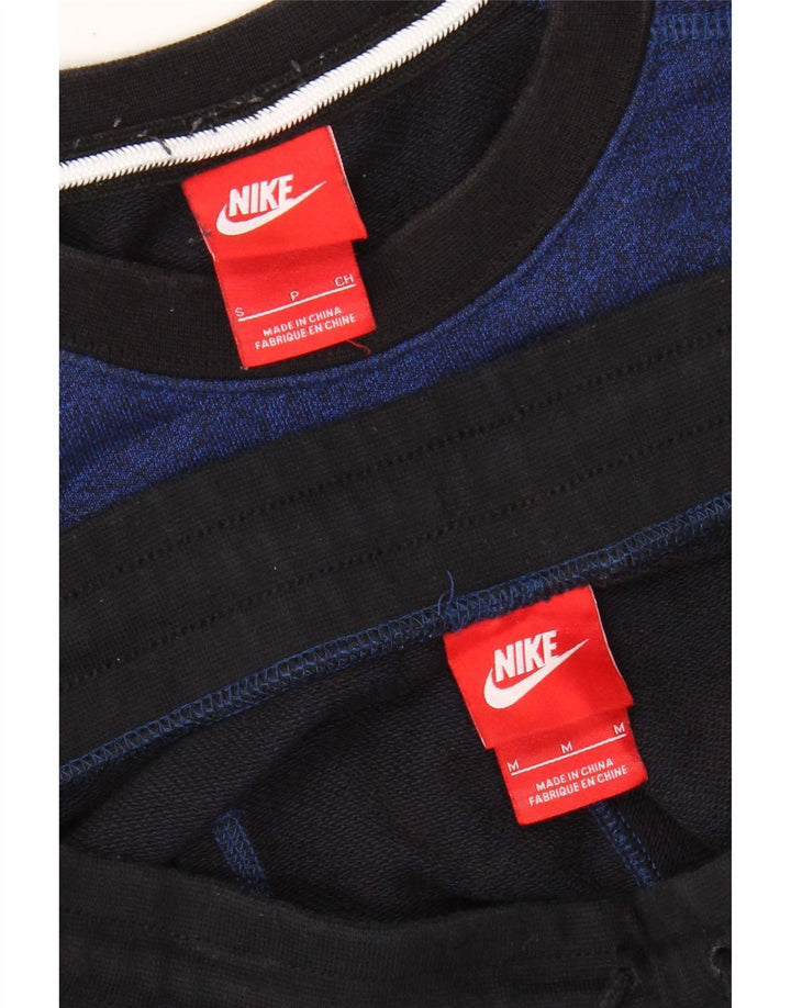 Мужской спортивный костюм NIKE, маленький, темно-синий, хлопковый с цветными блоками