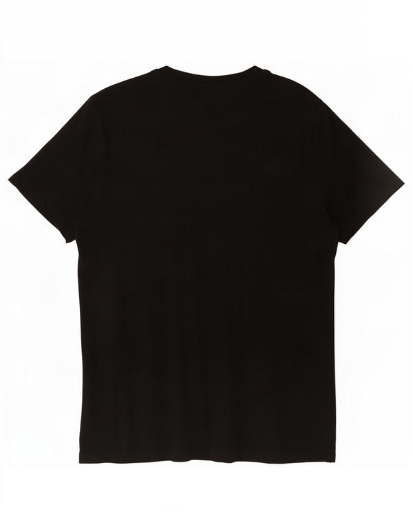 Hugo Boss Mens Graphic T-Shirt Top Medium Black Cotton