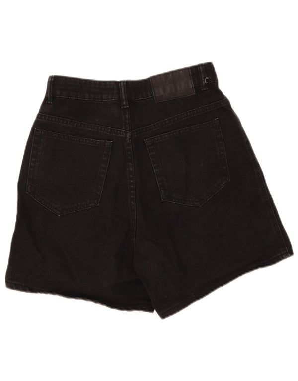 Zara Womens High Rise Denim Shorts EU 36 XS W26  Black
