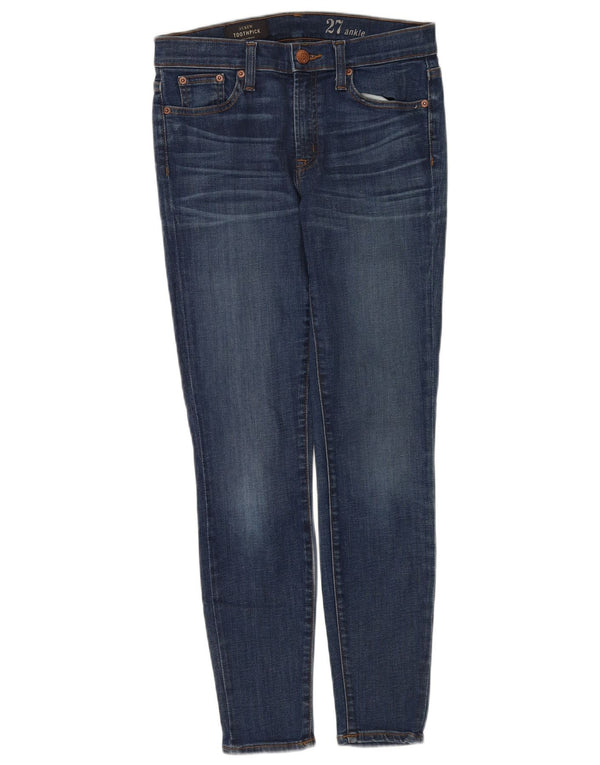 Женские джинсы скинни J. Crew Toothpick W27 L28, темно-синий, хлопок