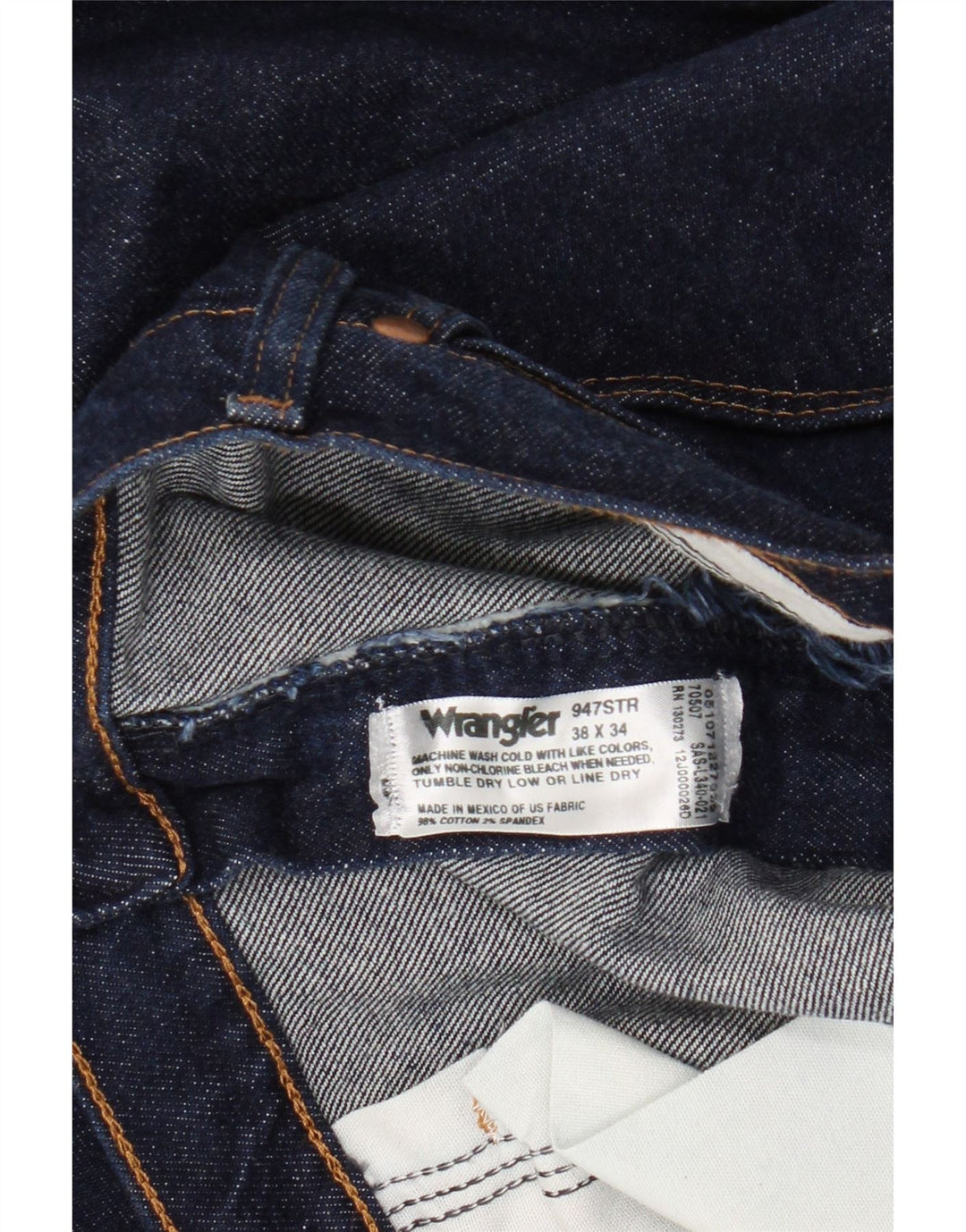 Мужские прямые джинсы Wrangler W38 L34 темно-синие, хлопок