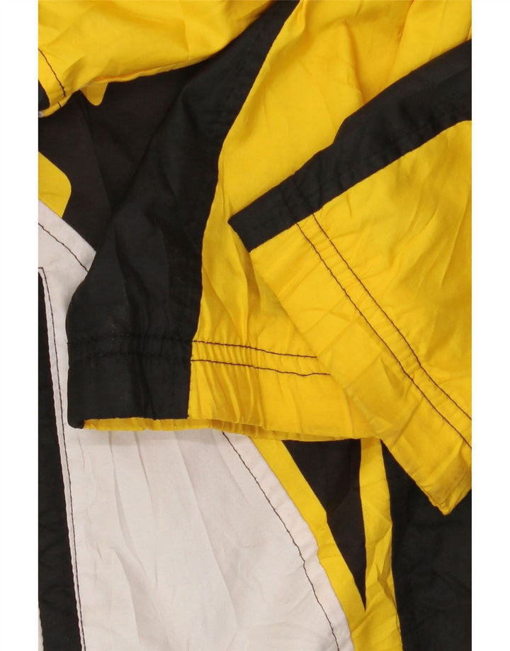 Мужская дождевик с капюшоном ASICS UK 40, большая черная цветная блокировка