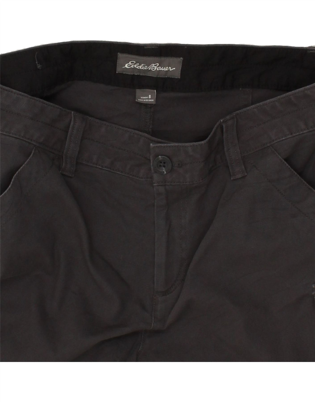 EDDIE BAUER Womens Cargo Shorts US 8 Medium W32 Grey Cotton Vintage Eddie Bauer and Second-Hand Eddie Bauer from Messina Hembry 