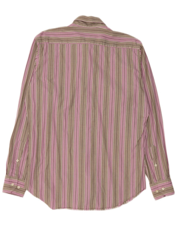 Мужская рубашка Etro, размер 40, хлопковая серая полоска среднего размера