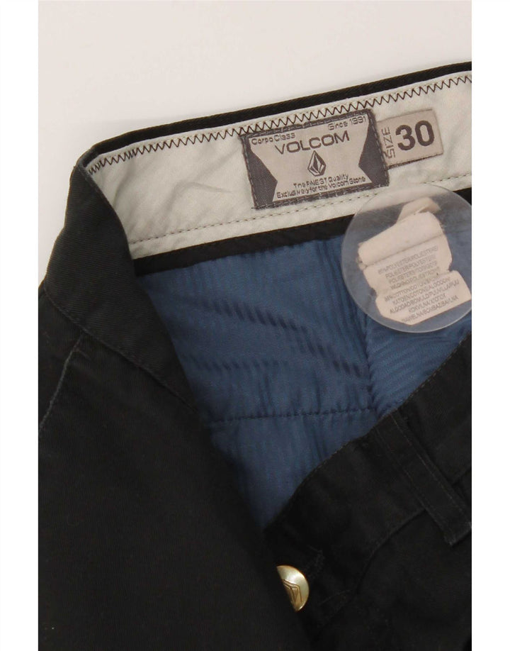 Мужские прямые брюки-чиносы Volcom W30 L31, черные, полиэстер