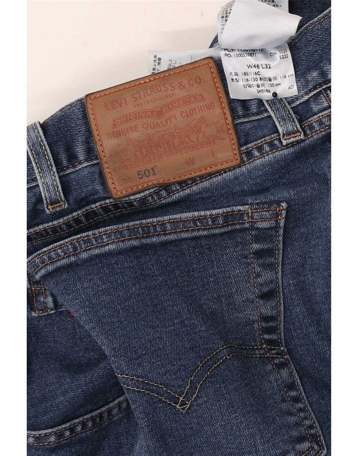 Мужские прямые джинсы Levi's 501 W46 L29 синие, хлопок