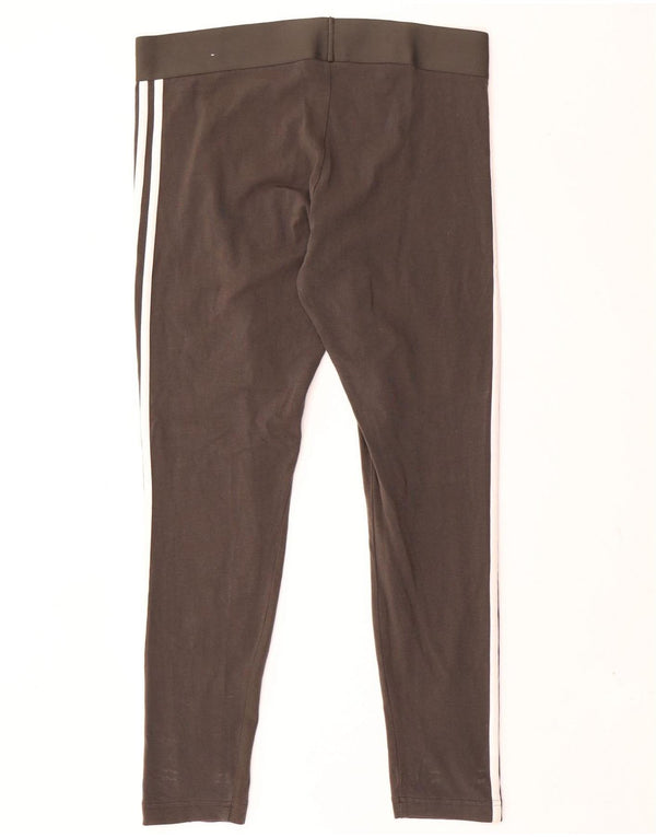 Женские леггинсы Adidas UK 16/18, большие серые хлопковые