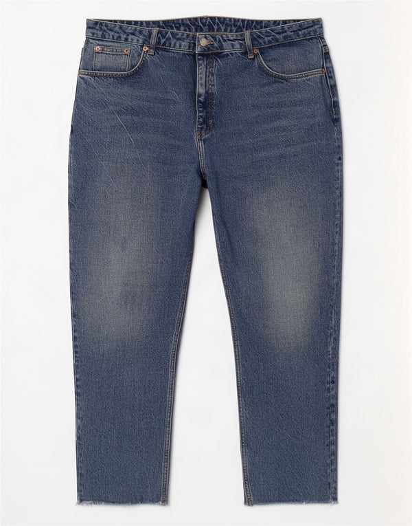 Женские прямые джинсы Topshop UK 18 XL W36 L26 синие, хлопок