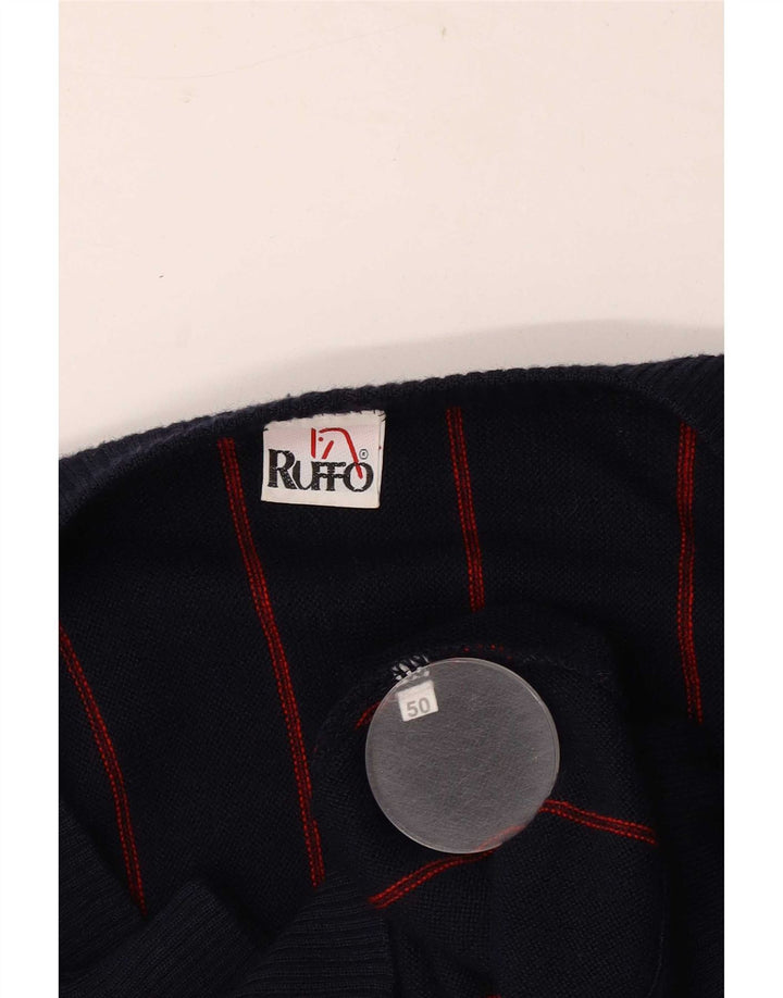 Мужской свитер-кардиган RUFF0 IT 50 Medium Navy Blue в полоску