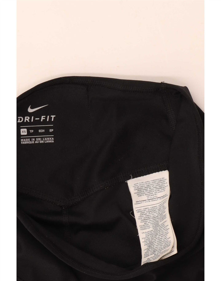 Женские леггинсы с рисунком Nike Dri Fit UK 4 XS, черный полиэстер