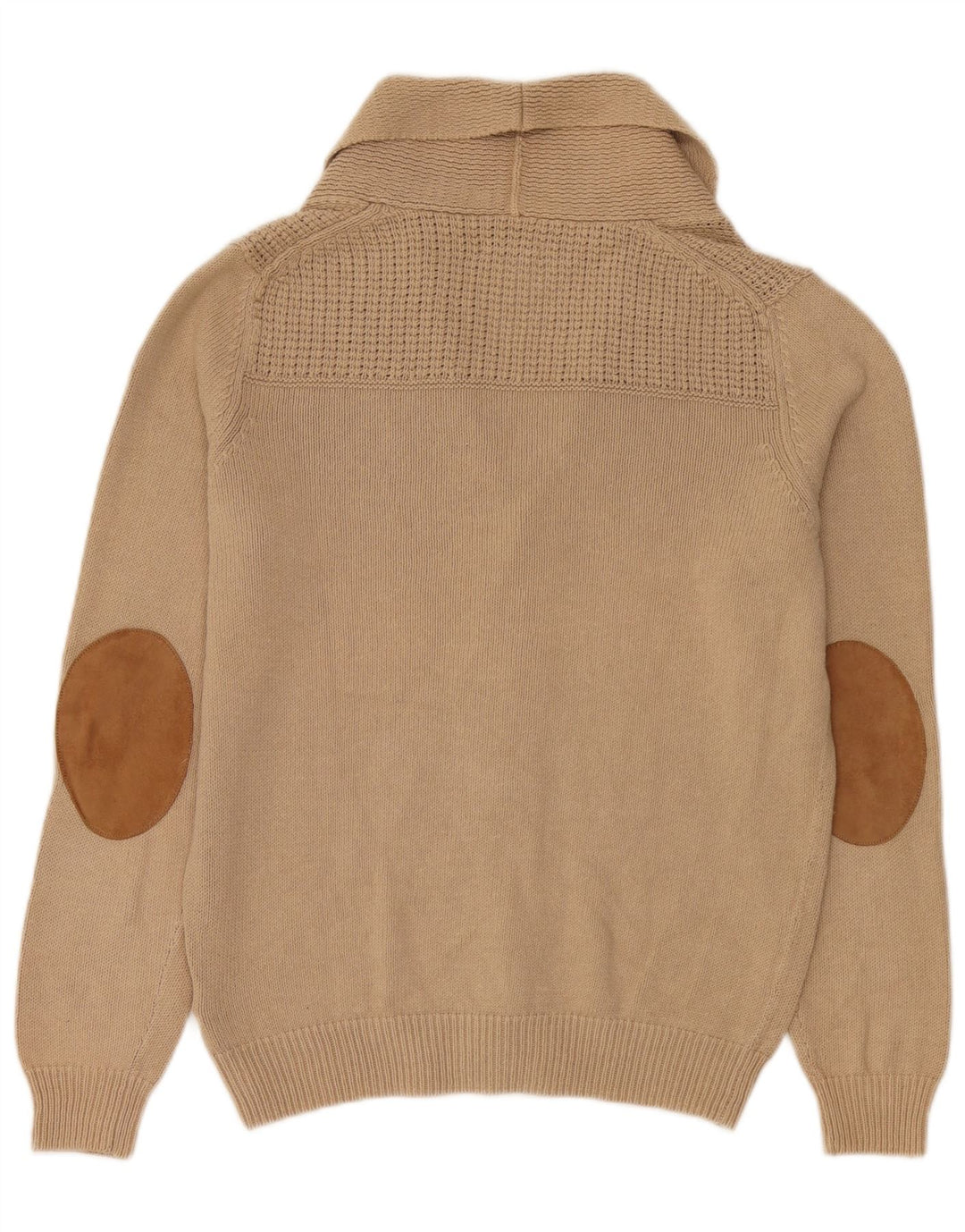 Мужской кардиган Massimo Dutti, хлопковый свитер среднего бежевого цвета