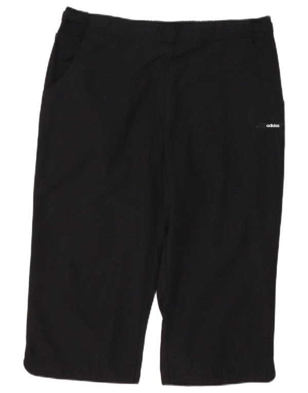 Женские шорты-бермуды Adidas UK 16, большие W34, черные, хлопковые