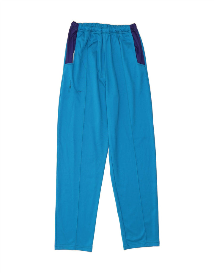 VINTAGE Mens Tracksuit Trousers Large  Blue Colourblock Cotton Vintage Vintage and Second-Hand Vintage from Messina Hembry 