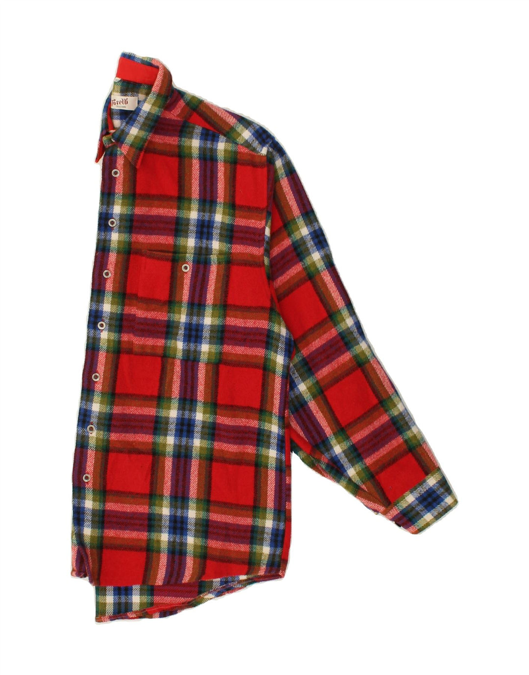 VINTAGE Mens Flannel Shirt Size 40 Medium Red Check Vintage Vintage and Second-Hand Vintage from Messina Hembry 