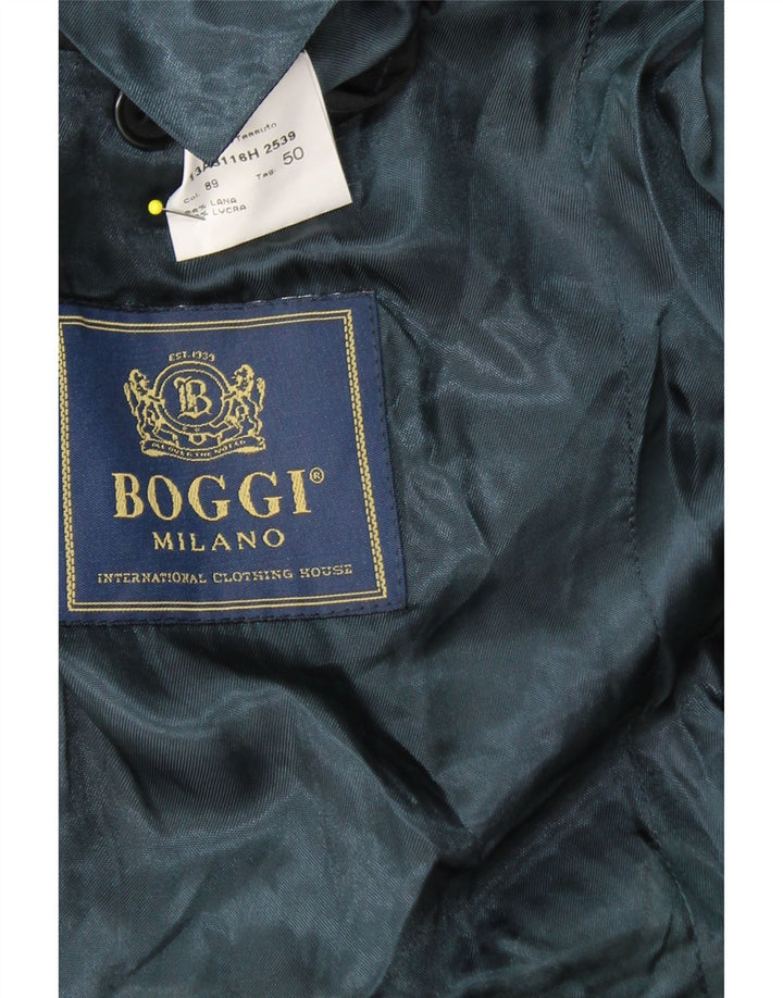 Мужской пиджак BOGGI на 3 пуговицах IT 50, большая черная полосатая шерсть