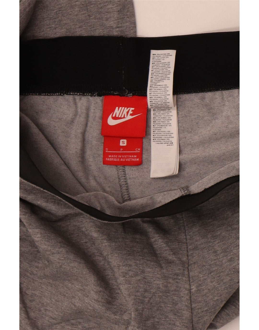 Женские леггинсы Nike UK 10, маленькие серые, хлопковые с цветными блоками