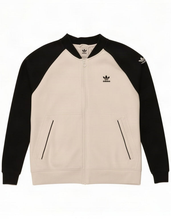 Мужская спортивная куртка Adidas, большая белая хлопок с цветными блоками