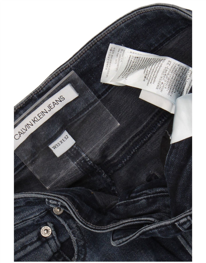 Мужские узкие джинсы CALVIN KLEIN W33 L32 темно-синие, хлопок