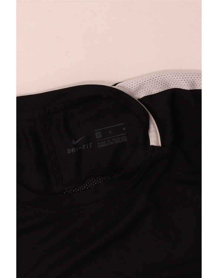 Мужская футболка Nike Dri Fit, средний черный полиэстер с цветными блоками