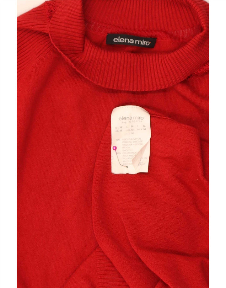 ELENA MIRO Женская блузка стандартного размера UK 14 Medium Red Viscose