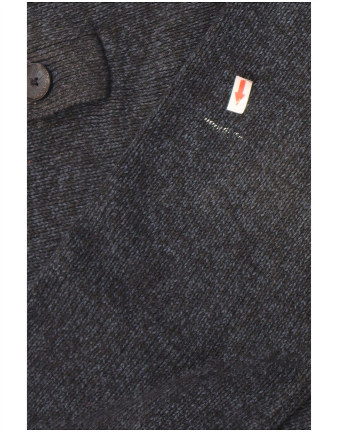 Мужской джемпер с воротником на пуговицах Marks & Spencer, большой темно-синий в крапинку