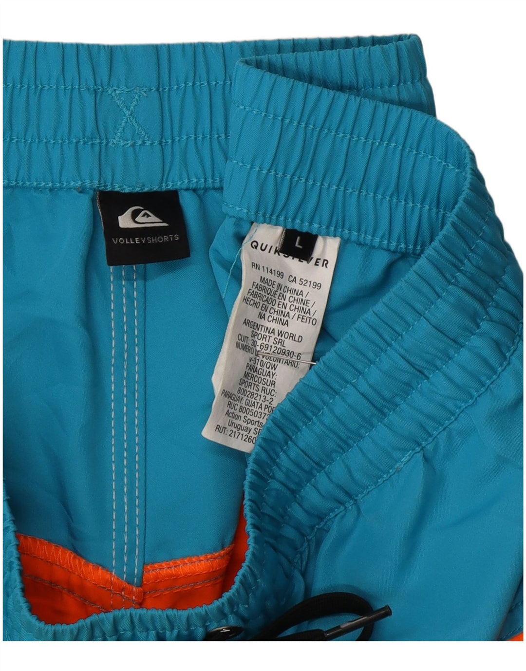 Мужские шорты для плавания QUIKSILVER, большие разноцветные полиэстер с цветными блоками