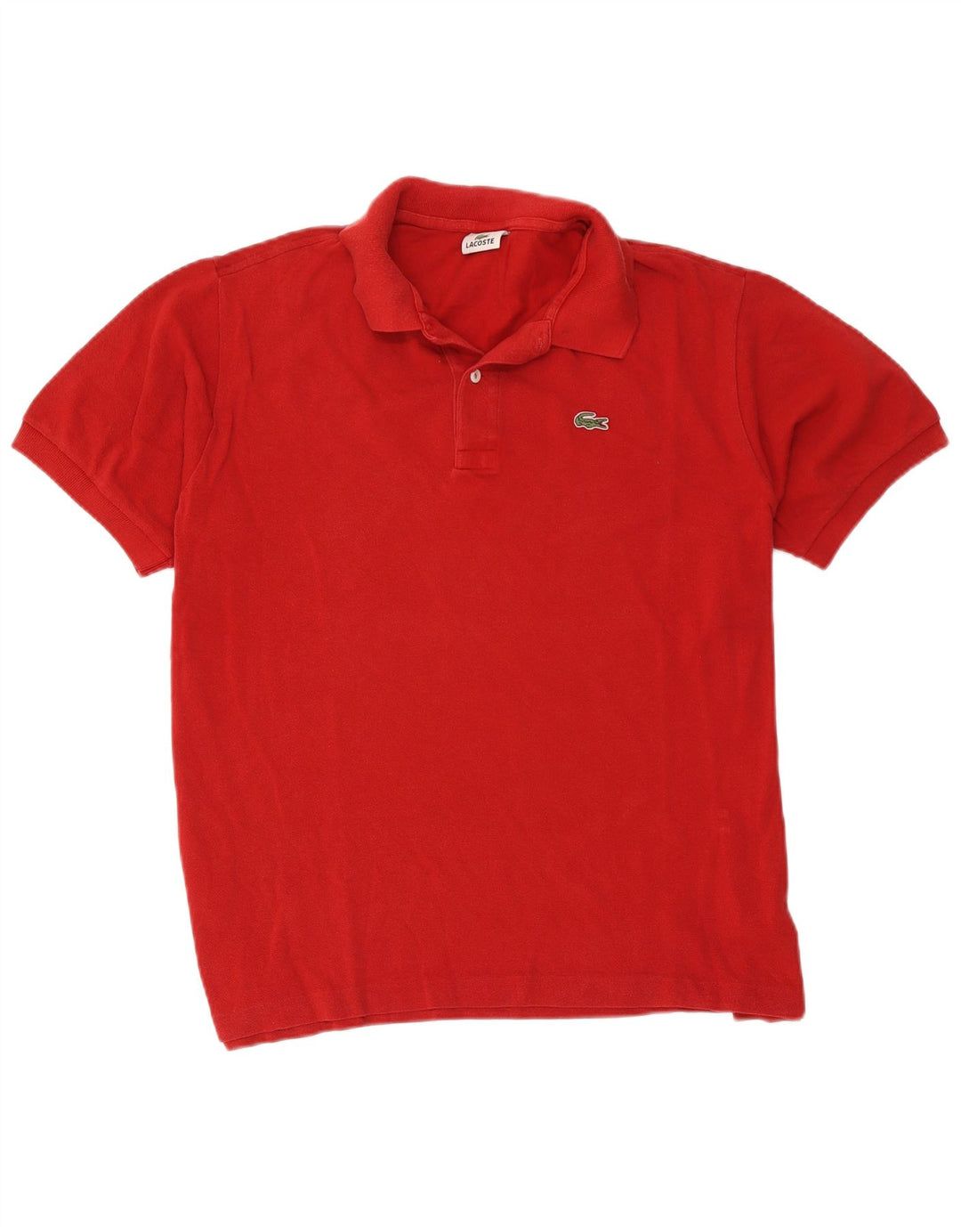 Мужская рубашка-поло Lacoste, размер 7, 2XL, красный хлопок