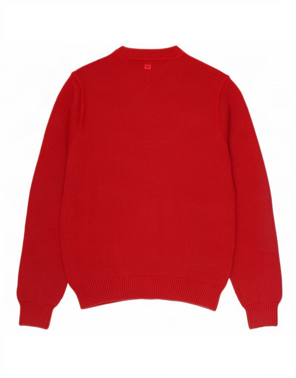 Мужской джемпер с круглым вырезом Tommy Hilfiger XS, красный хлопок