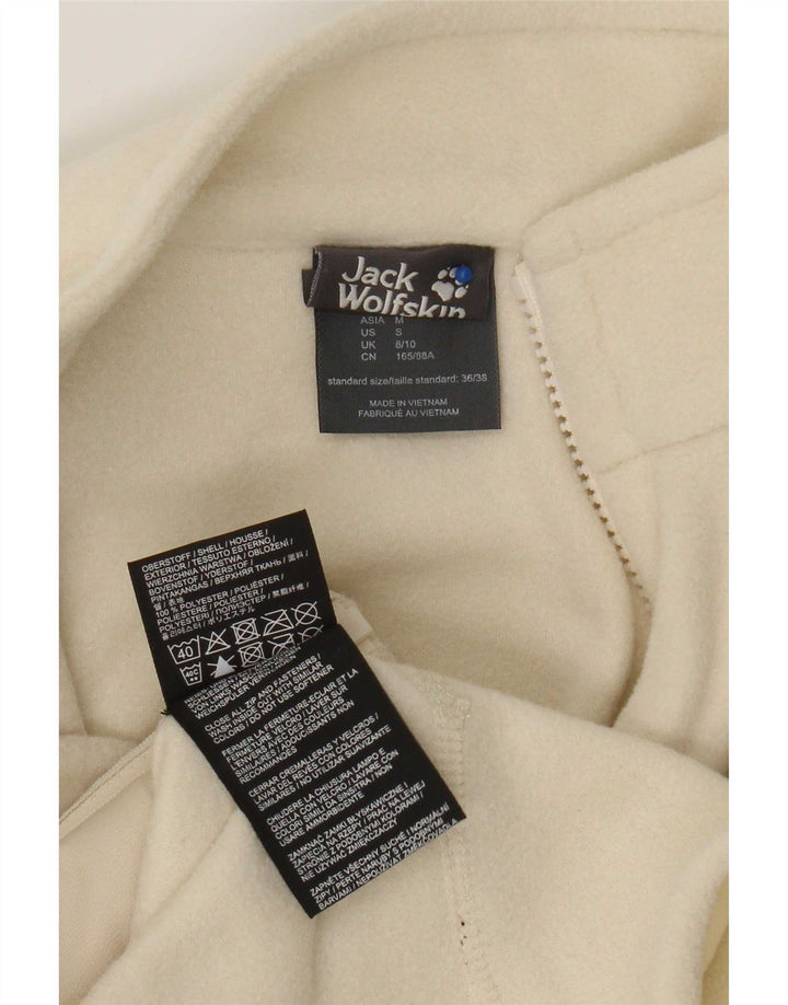 Женская флисовая куртка с подкладкой Jack Wolfskin, Великобритания, маленький размер 8/10, белый полиэстер