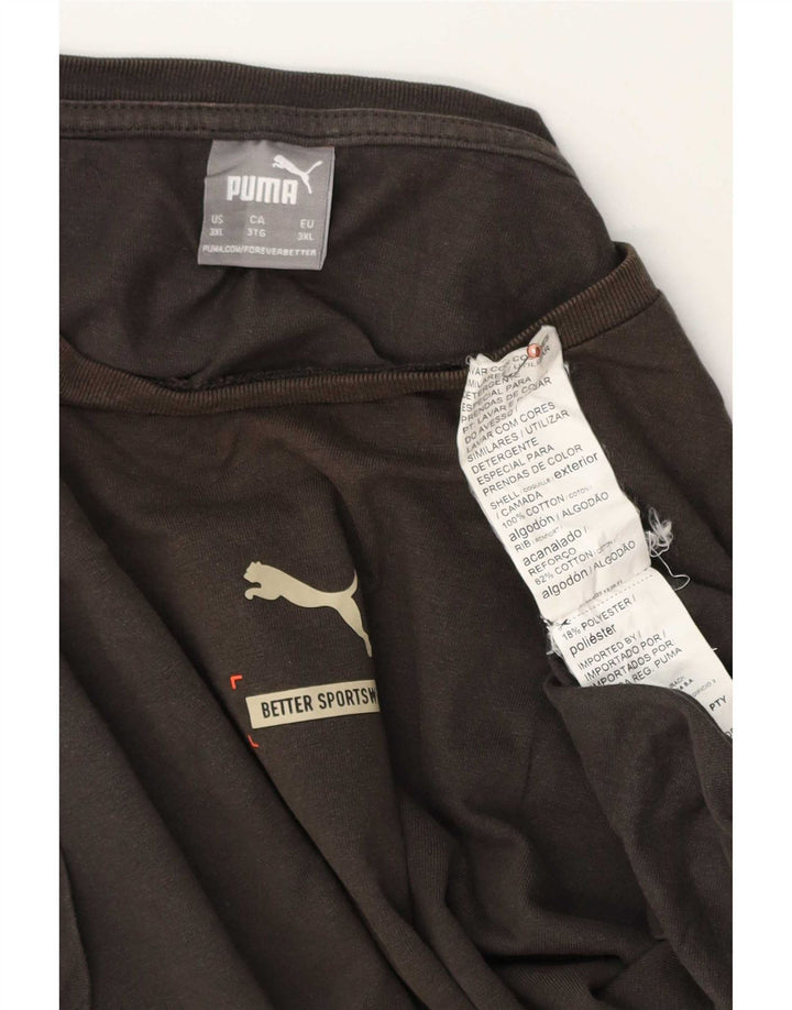Мужская футболка Puma Top 3XL Серый хлопок