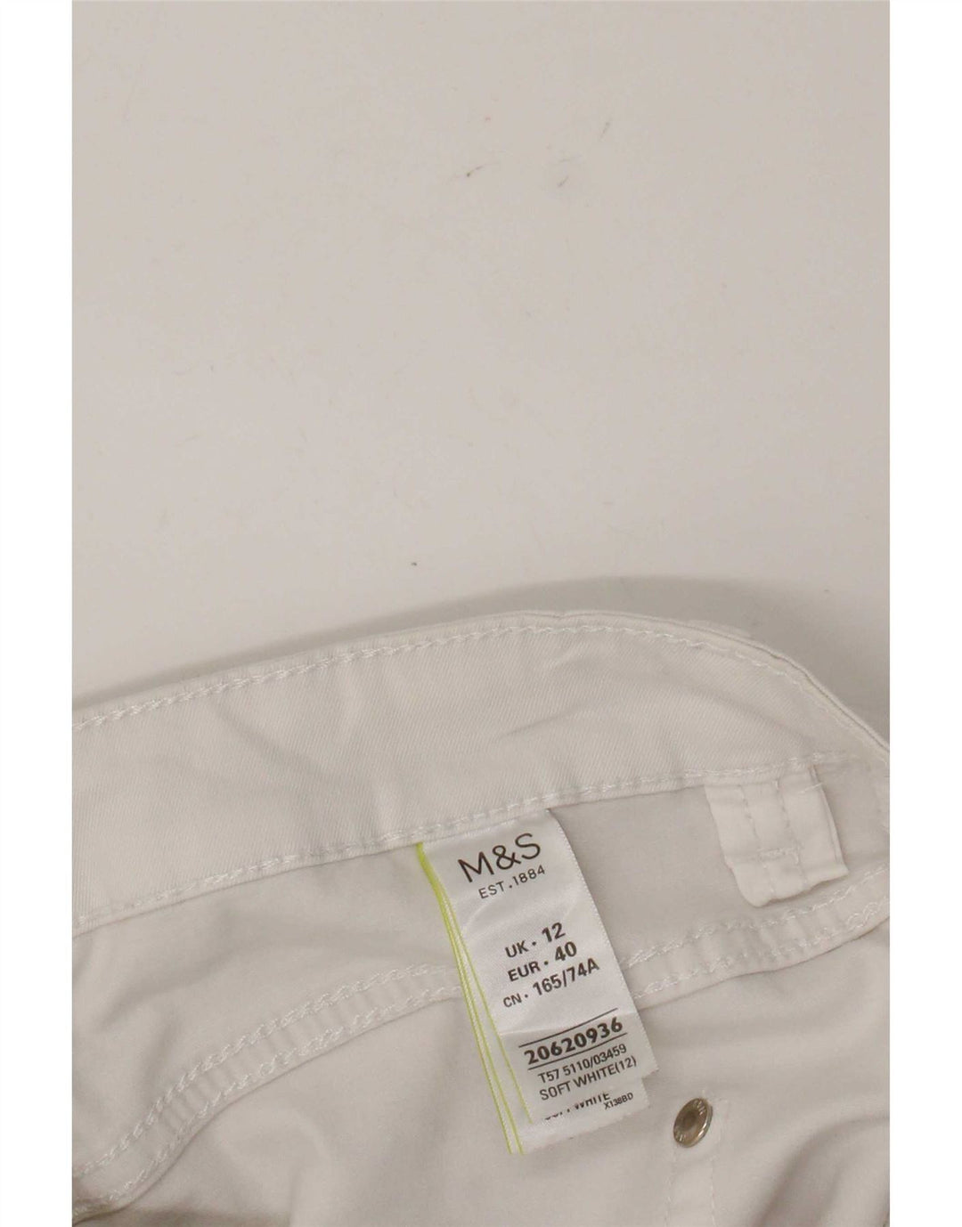 Женские капри Marks & Spencer UK 12 Medium W32 L21 белые