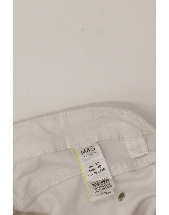 Женские капри Marks & Spencer UK 12 Medium W32 L21 белые