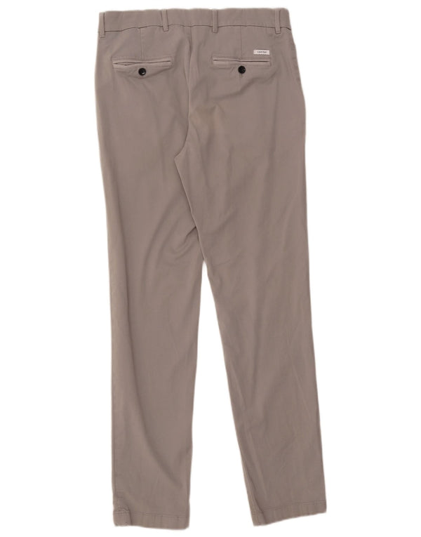 Мужские прямые брюки чинос Calvin Klein W32 L32 серые, хлопковые