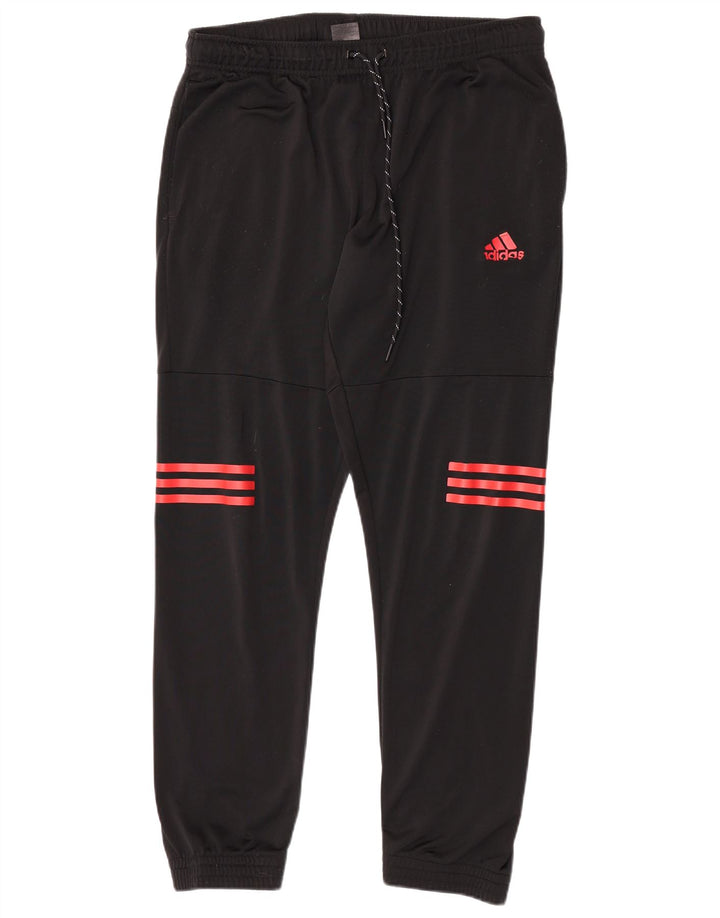 Мужские спортивные брюки Adidas для бега, средний черный полиэстер