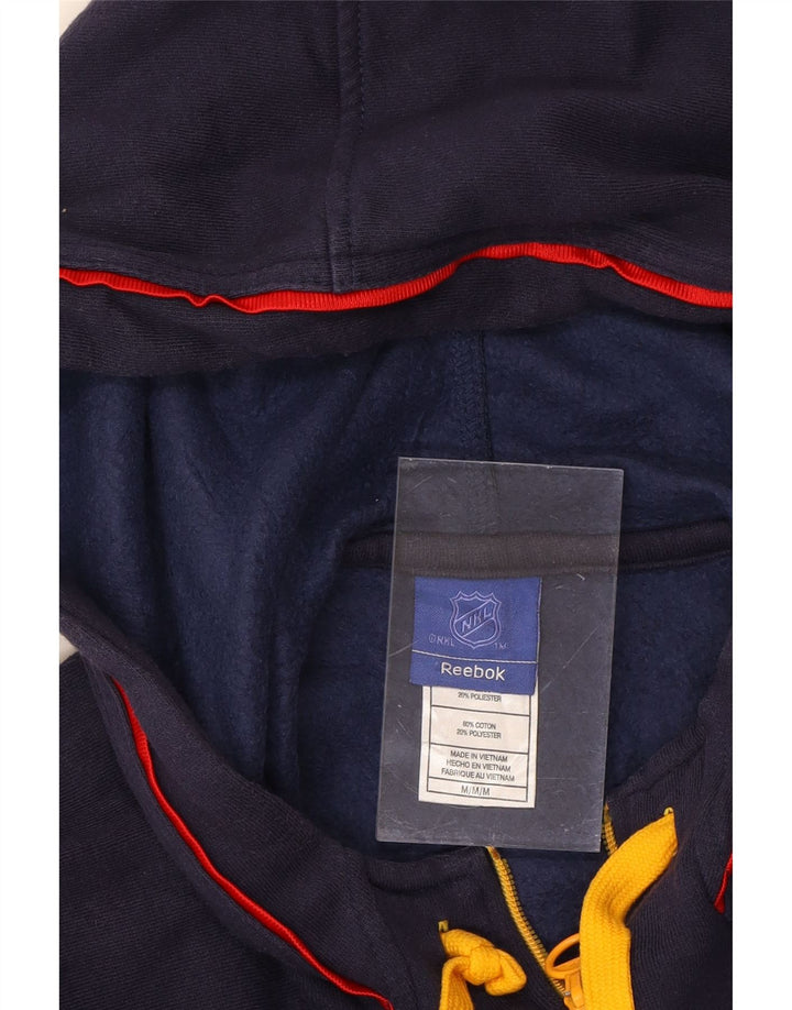 REEBOK Mens Nashville Predators Zip Hoodie Sweater Medium Navy Blue Vintage Reebok and Second-Hand Reebok from Messina Hembry 