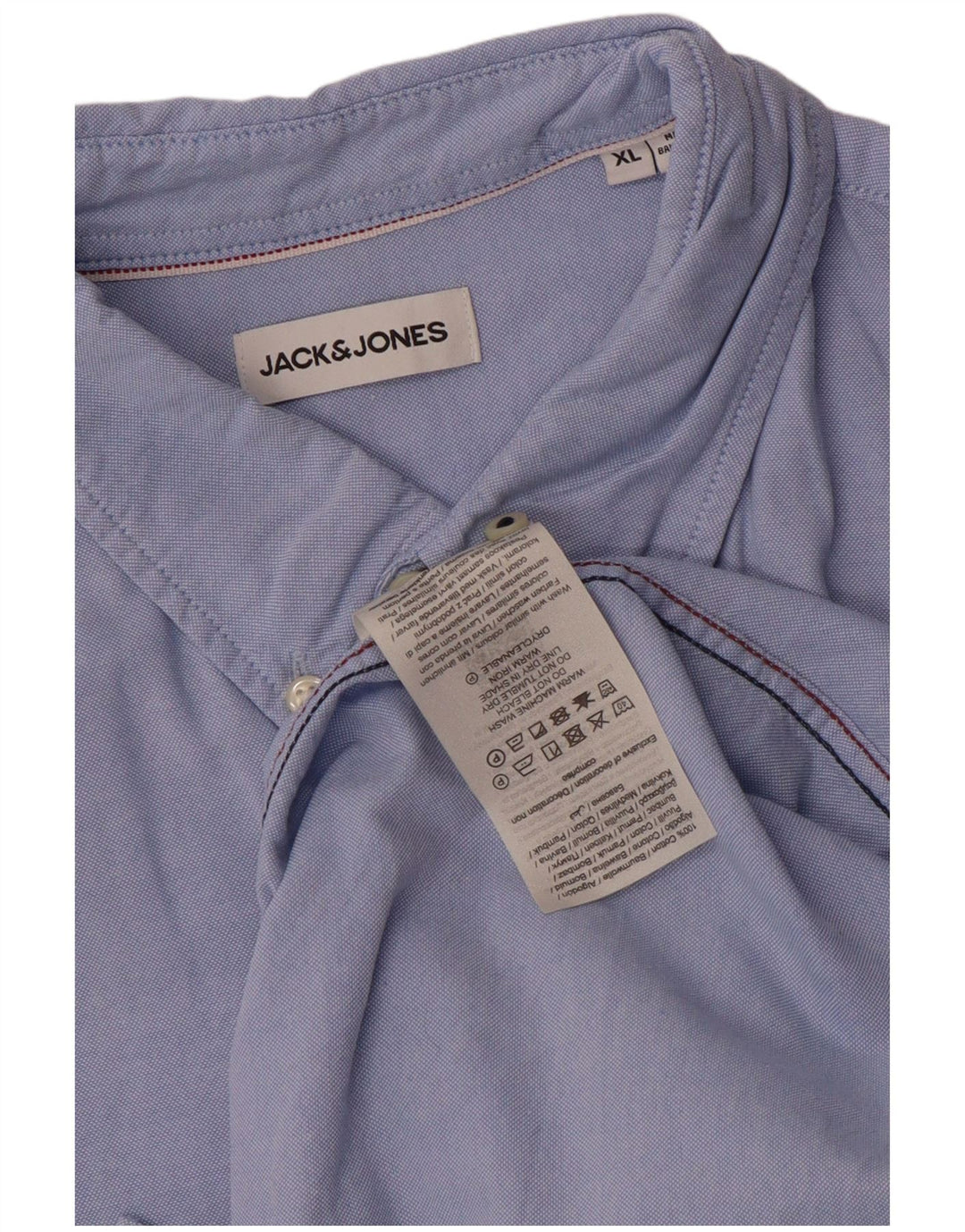 Мужская рубашка Jack & Jones XL, синяя, хлопок