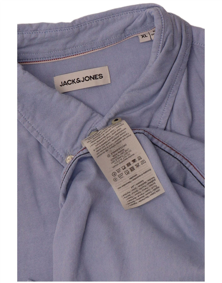 Мужская рубашка Jack & Jones XL, синяя, хлопок