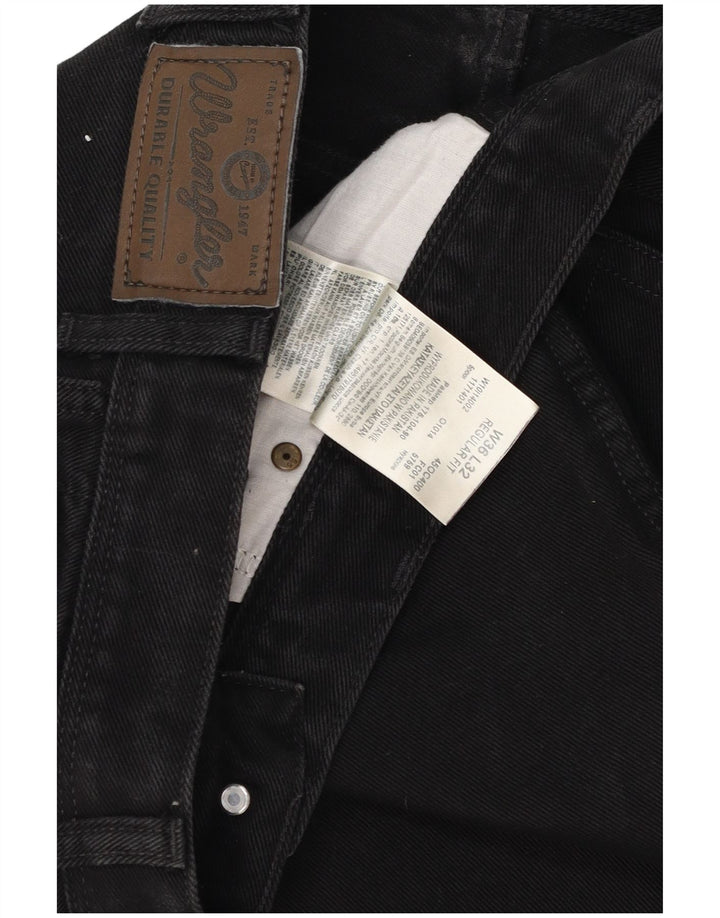 Мужские прямые джинсы Wrangler стандартного кроя W36 L32, черный хлопок