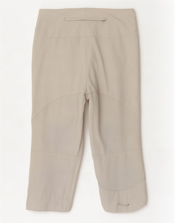 Женские капри Nike UK 12 Medium W28 L20 Бежевые нейлоновые спортивные брюки