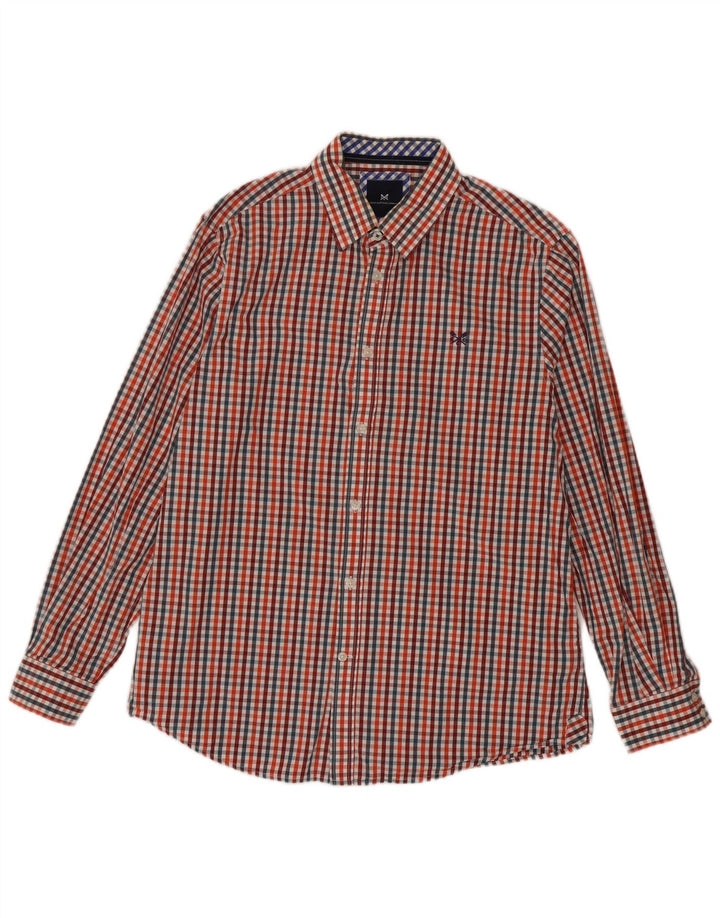 Crew Clothing Мужская классическая рубашка большого размера в разноцветную клетку из хлопка