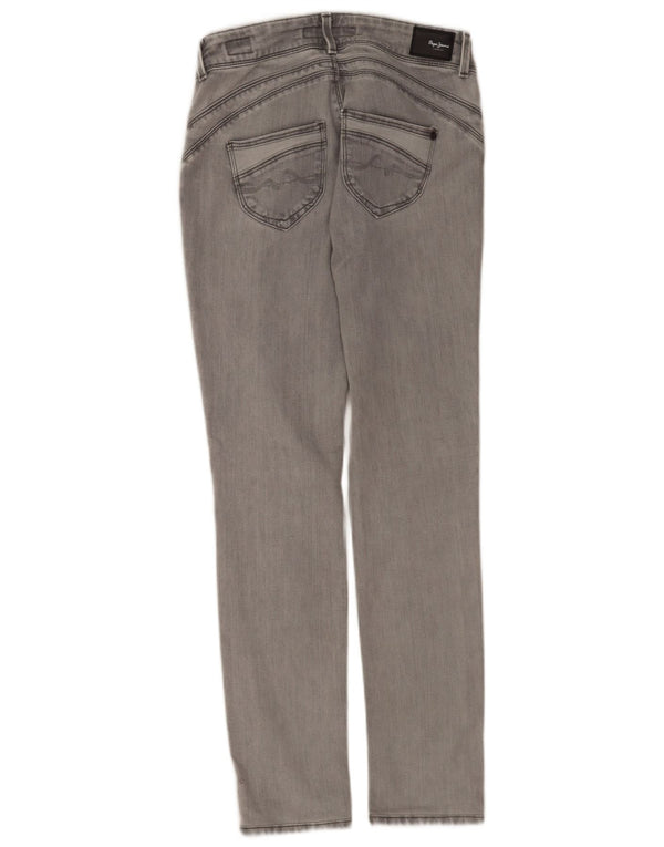 PEPE Jeans Womens Skinny Jeans W27 L32 Grey Cotton