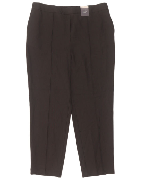 Женские костюмные брюки с высокой талией Marks & Spencer, Великобритания 20 2XL W36 L30, черные