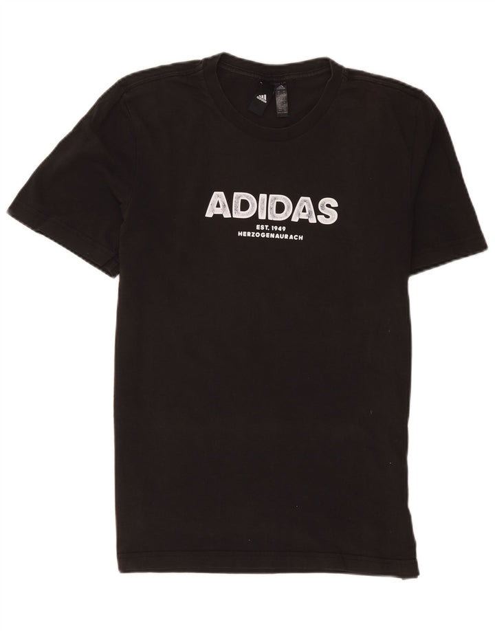 Adidas Мужская футболка с рисунком Топ среднего размера, черный хлопок