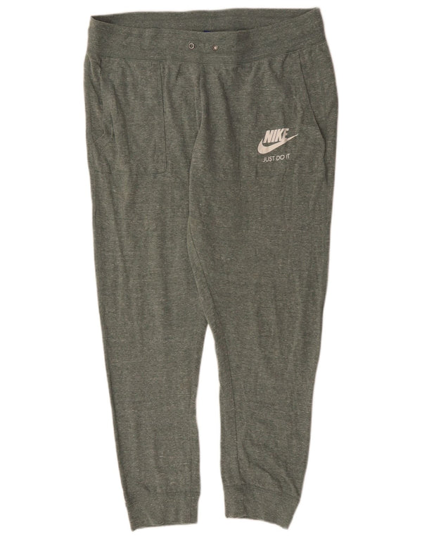 Женские спортивные брюки NIKE для джоггеров UK 18 XL, зеленый хлопок с крапинками