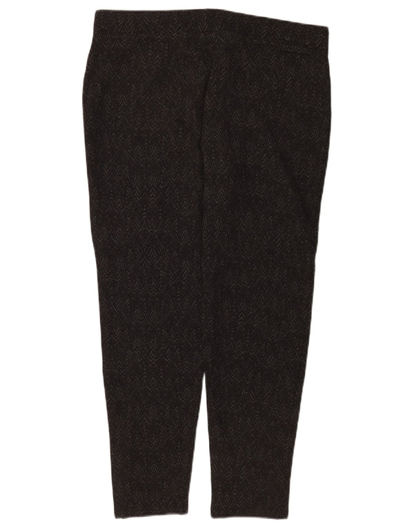 Женские укороченные брюки Marks & Spencer UK 16, большие W34 L25, черный шеврон