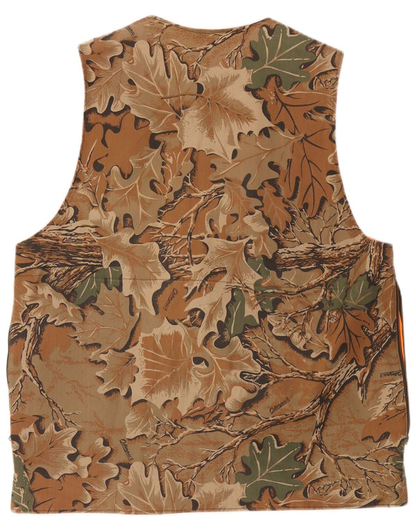 Vintage Mens Utility Gilet UK 42 XL Multicoloured Camouflage Cotton