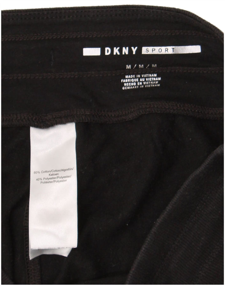 Женские укороченные спортивные брюки с рисунком Dkny, брюки для бега, UK 14, средний черный