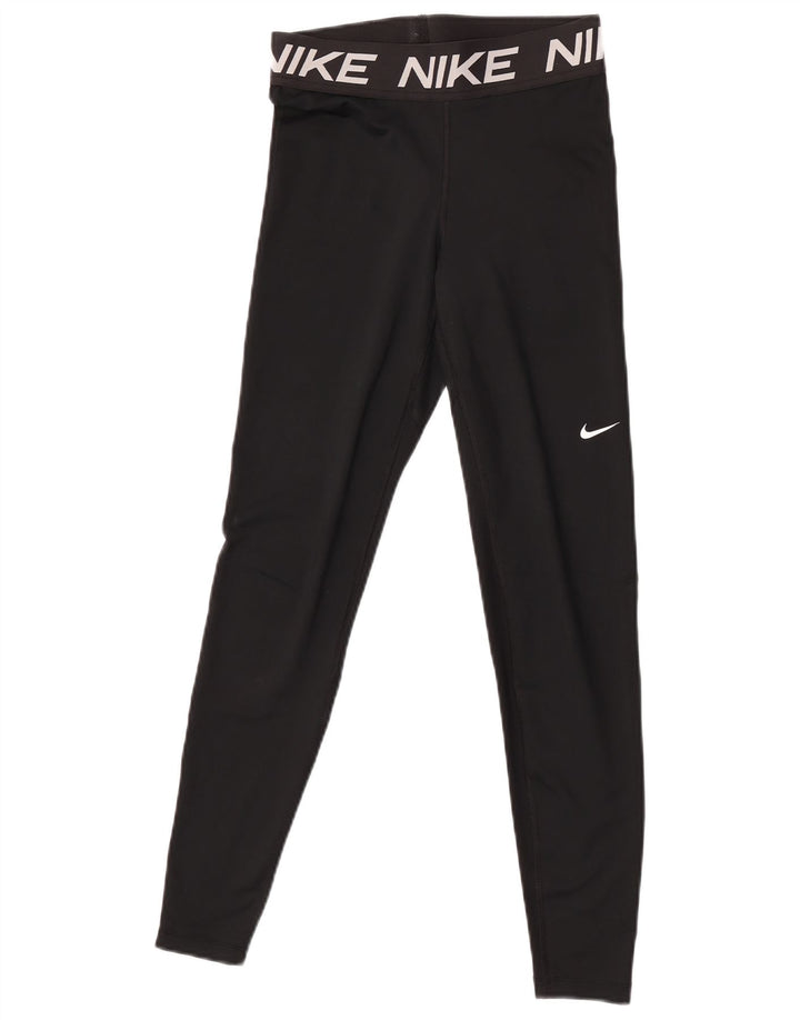Женские леггинсы с рисунком Nike Dri Fit UK 8, маленькие черные