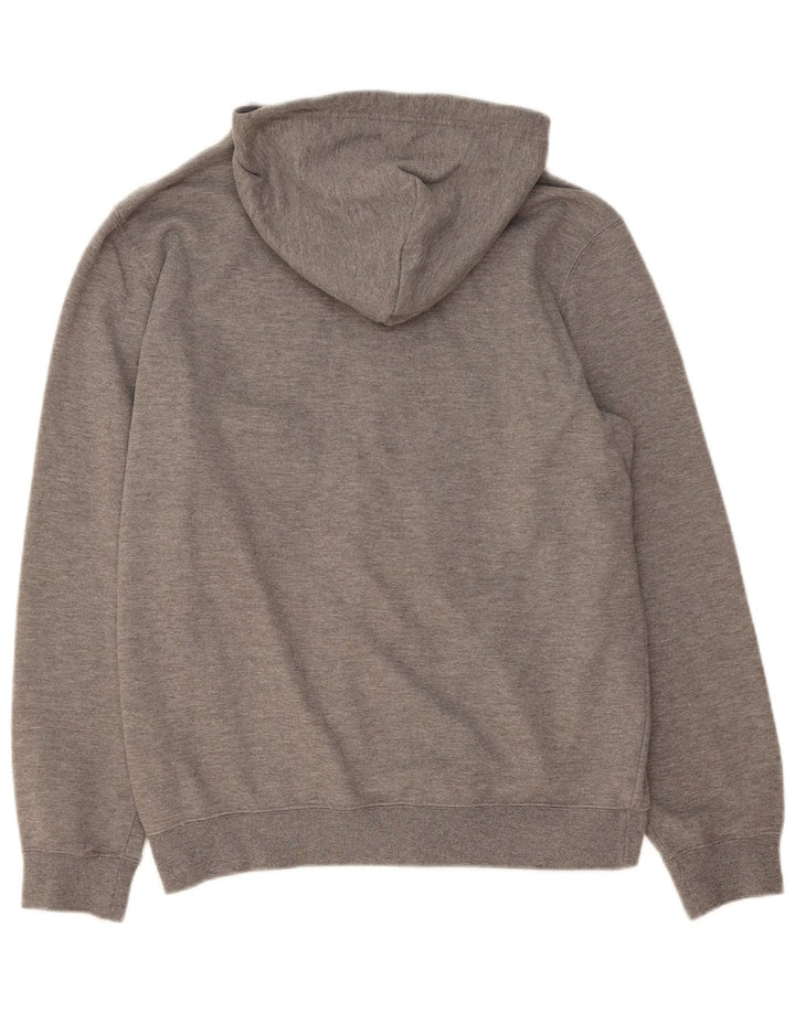 CHAMPION Mens Zip Hoodie Sweater Large Grey Cotton