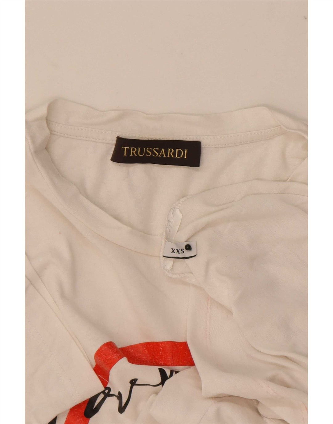 Мужская футболка с рисунком Trussardi Top 2XS Белая